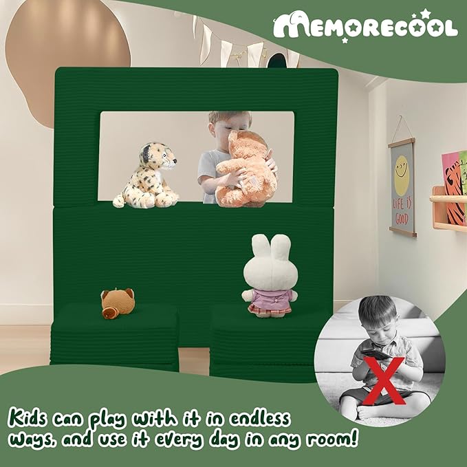 MeMoreCool Modular Kids Couch, Corduroy Play Toddler Couch - Image 5