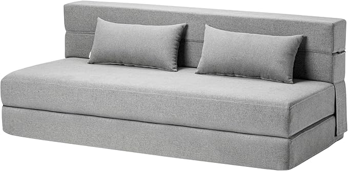 Folding Sofa Bed with Pillows- Convertible Chair Floor Couch & Sleeping Mattress by SUYOLS