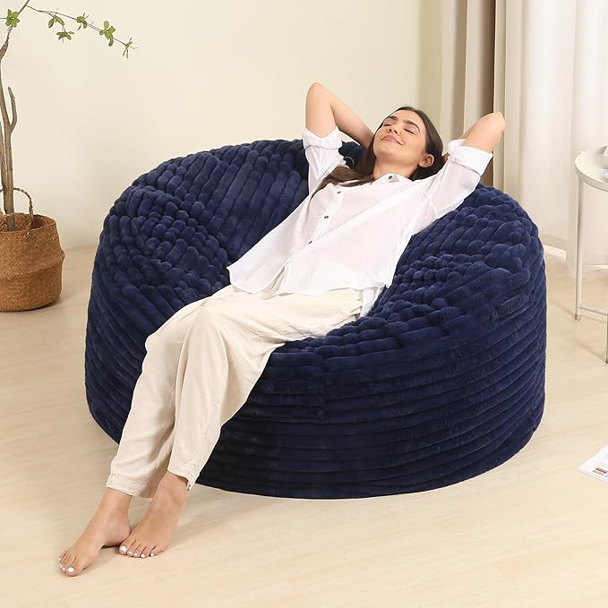 4FT Memory Foam Bean Bag Chair for Adults/Teens, Bean Bag Sofa - Image 7