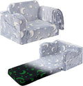 Kids Toddler Chair, 2-in-1 Toddler Couch Fold Out, Convertible Chairs by Snowmini