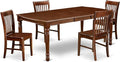 East West Furniture DONO5-MAH-W 5 Piece Dining Table Set by EastWestFurniture