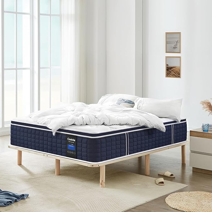 Coolvie 14 Inch Calking Gel Memory Foam Mattress Hybrid, Double Cooling Calk - Image 5