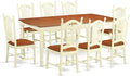 East West Furniture DOVE9-WHI-W 9 Piece Dining Room Table Set Includes a by EastWestFurniture