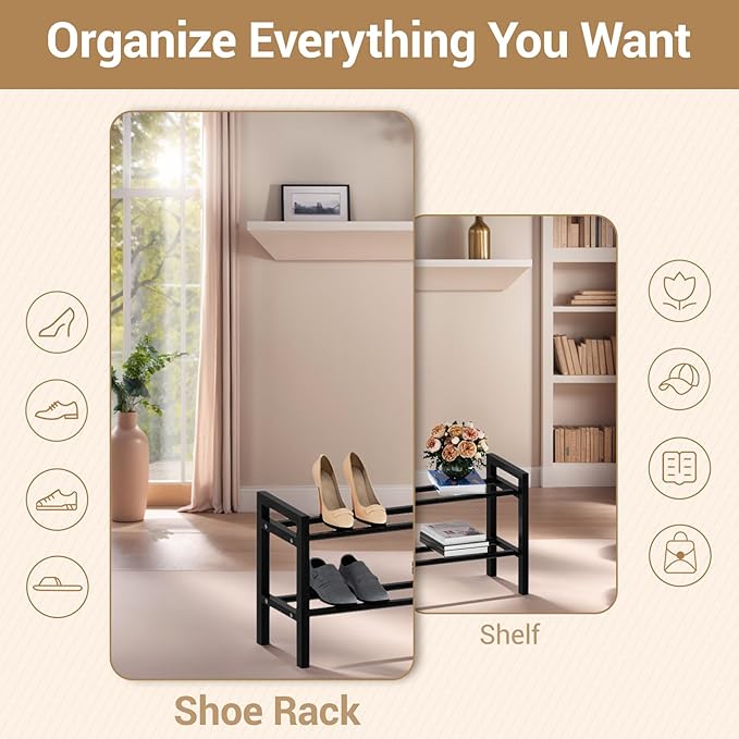 Haddockway Bamboo Shoe Rack for Closet, Free Standing Shoe Organizer - Image 5