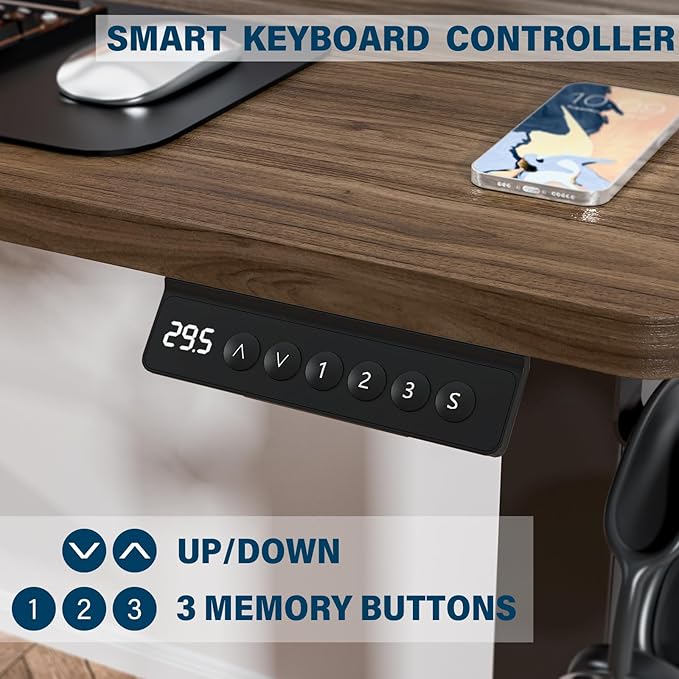 Kingant Standing Desk Height Adjustable Small Electric Stand Up Desks - Image 5