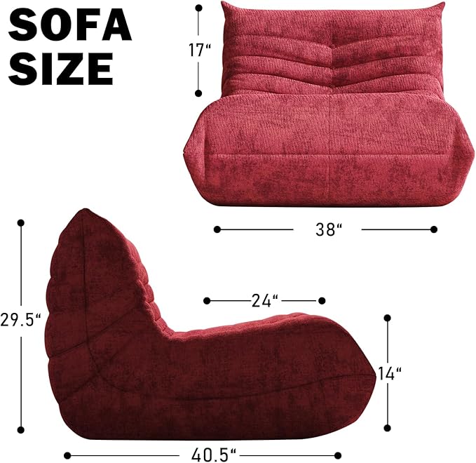 Bean Bag Chair, Fireside Chair Bean Bag Sofa Large Bean Bag Chair - Image 2