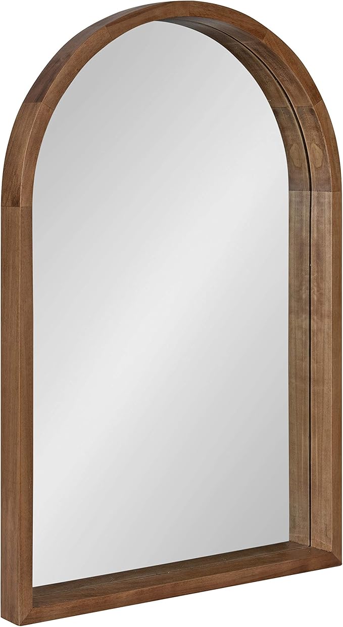Kate and Laurel Hutton Rustic Arch Mirror, 20 x 30, Natural Rustic, Farmhouse by KateandLaurel