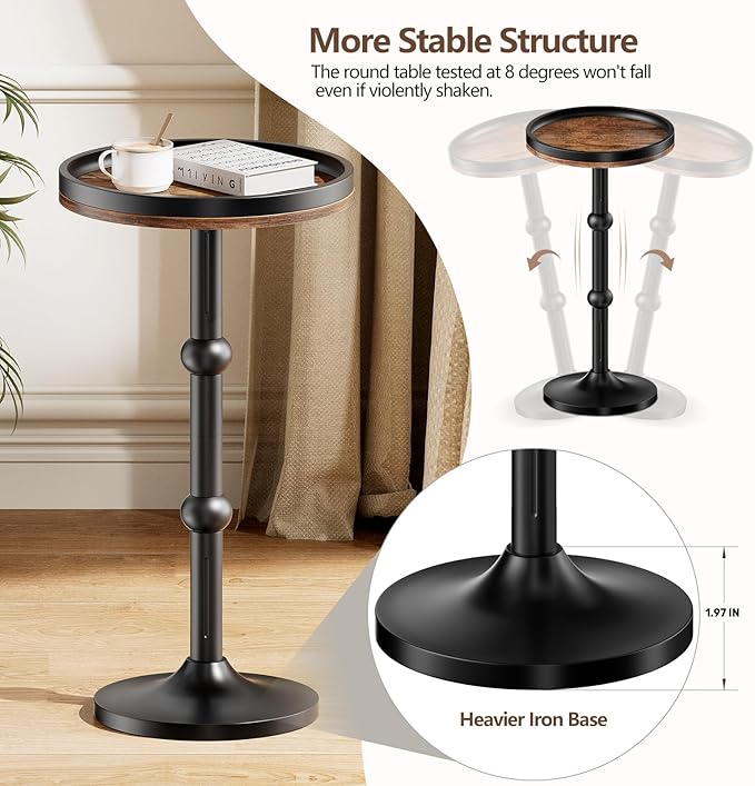 Small Round Side Table, Coffee Drink Table - Image 5