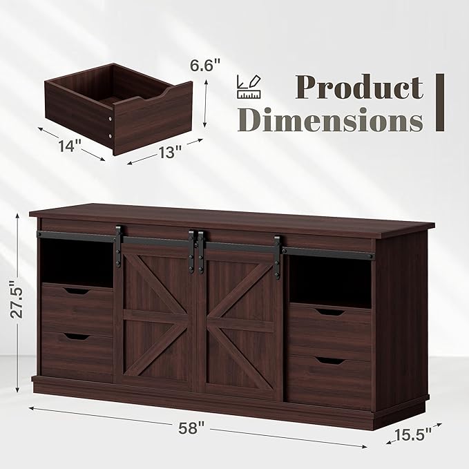 YESHOMY TV Stand for Televisions up to 65 Inchs, - Image 2