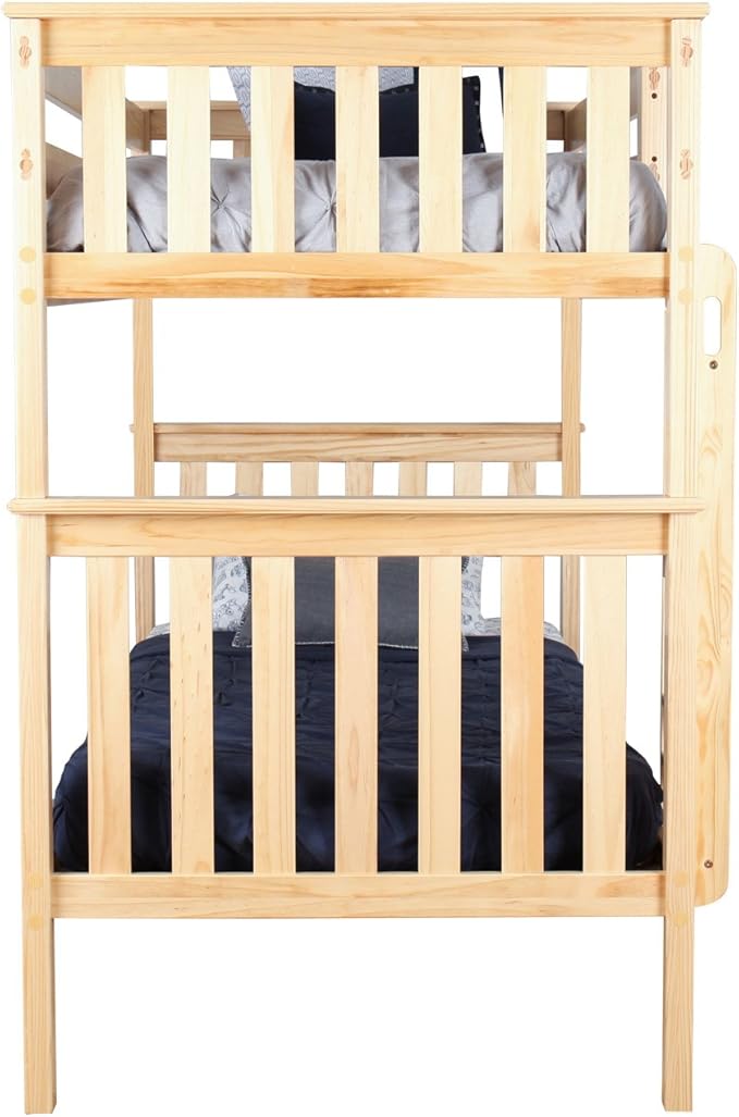 Max & Lily Bunk Bed Twin over Twin, Solid Wood Bunk Bed Frame - Image 9