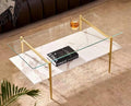 Shrine Rectangle Coffee Table, Mid-Century Modern Design, 2-Tier Structure by SHRINELIGHTING