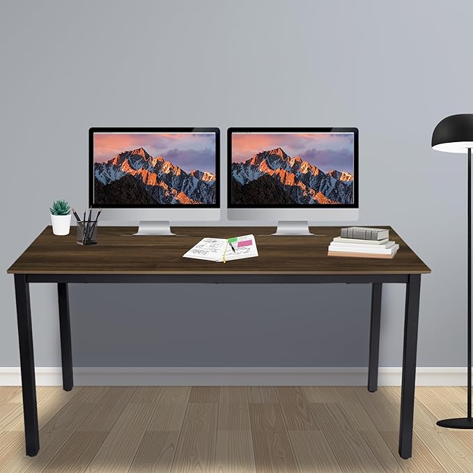 55 inch Large Computer Desk Wood, Modern Simple Style Desk - Image 7
