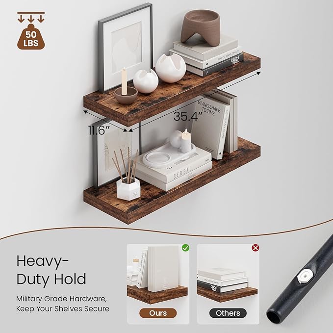Heimlove 36 Inch Long Floating Shelf - Image 4