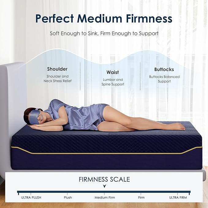 SDHYL Queen Mattress, 10 Inch Gel Infused Memory Foam Mattress - Image 2