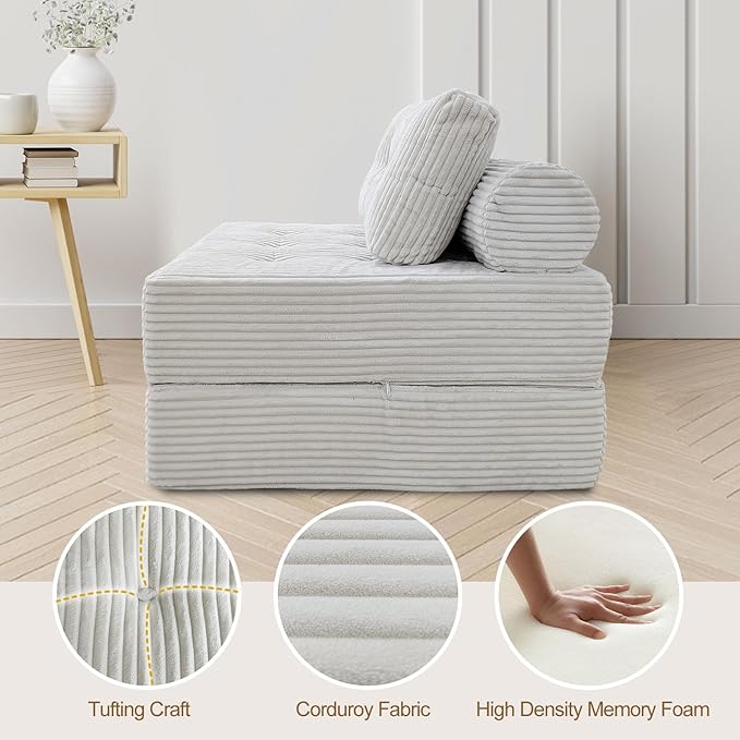 ANONER Folding Sofa Bed, Versatile Convertible Sleeper Chair - Image 6