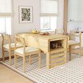 Drop Leaf Dining Table with Chairs Set of 4, 5-Piece Farmhouse Rectangular by Unknown