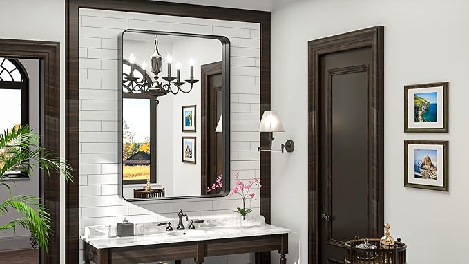 TokeShimi 24 x 36 Inch Black Mirror Wall Mirror - Image 2