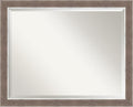 Amanti Art Brown Wall Mirror 26x32 Noble Mocha Rectangle Bathroom Mirror by AmantiArt
