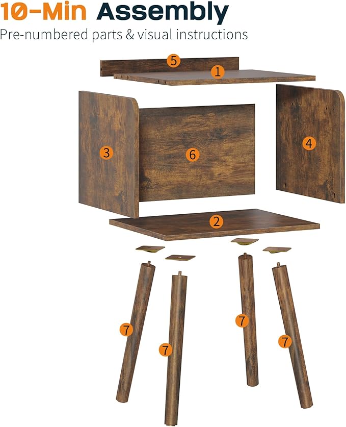 Yoobure Mid Century Modern Nightstand - Image 7
