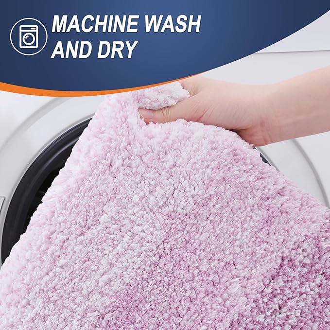 OLANLY Bathroom Runner Rugs 54x24, Extra Soft Absorbent Microfiber Bath Rugs - Image 5