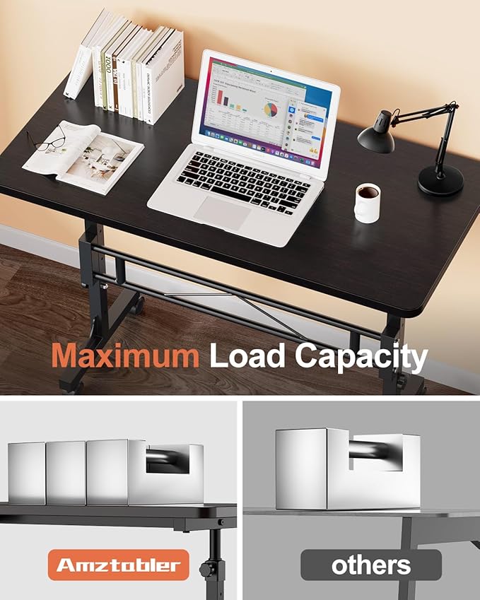 Small Standing Desk Adjustable Height, Mobile Stand Up Desk - Image 4