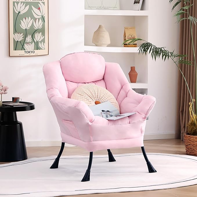 Lazy Chair, Reading Armchair, Large Modern Lounge Accent Chair, Leisure Sofa - Image 8