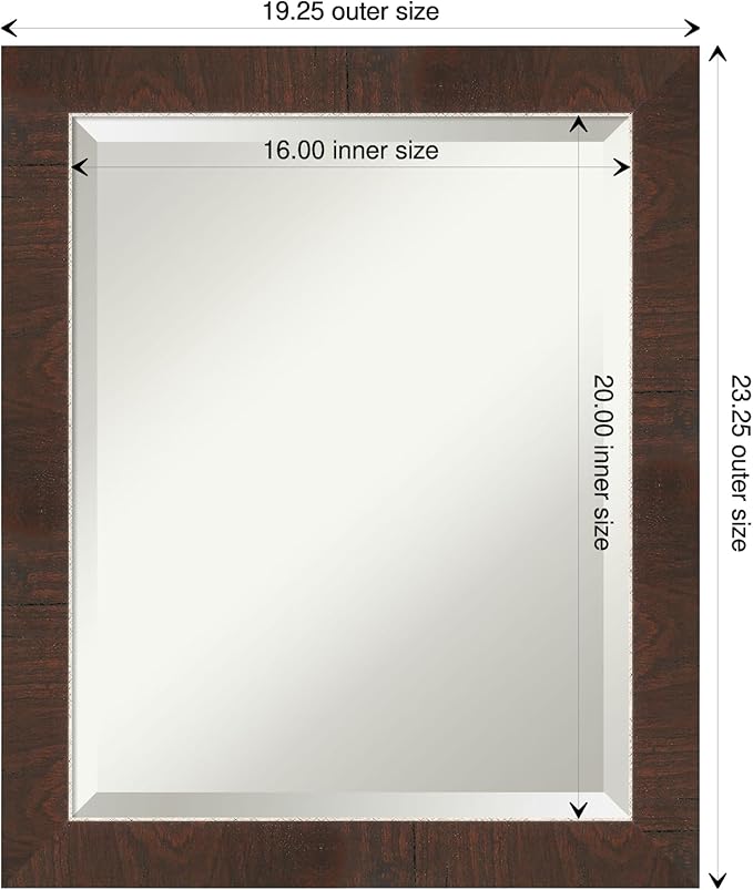Amanti Art Brown Bathroom Mirror - Image 4