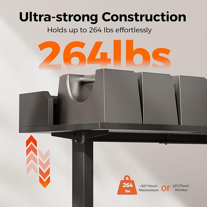 Agilestic L Shaped Standing Desk, Adjustable Height Corner Gaming Desk - Image 5