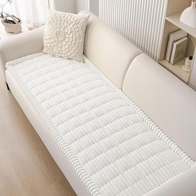 Smiry Couch Cover for Dogs Washable, Non Slip Fuzzy Pet Couch Covers for 3 - Image 8