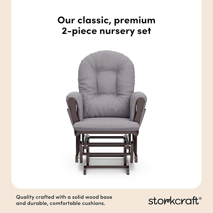 Storkcraft Premium Hoop Glider & Ottoman — GREENGUARD Gold Certified Nursery - Image 6