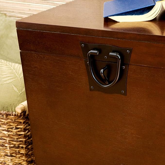 SEI Furniture Pyramid Storage Trunk End Table - Image 4