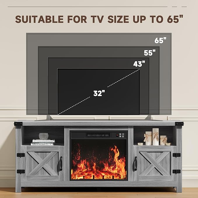 YESHOMY Fireplace TV Stand - Image 6