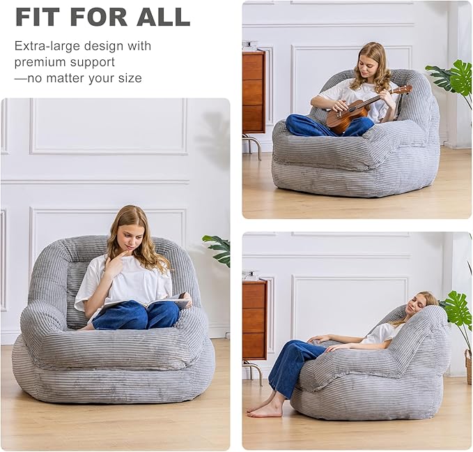 Giant Bean Bag Chair with Armrests - Image 5