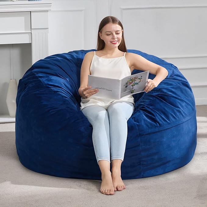 Hobestluk 4FT Bean Bag Chair Giant Bean Bag Chairs by YourHomeDeservesMore