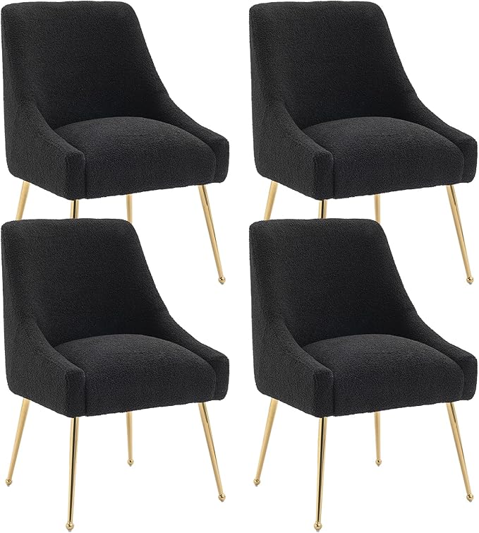 Dining Chairs Medieval Modern Restaurant Chairs, Soft Cushions, Teddy Velvet by RESTWORLD