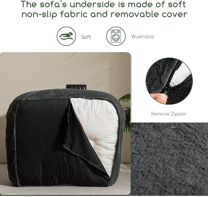 HIGOGOGO Giant Bean Bag Chair for Adults, Big Comfy Sofa Chair for Bedroom - Image 6
