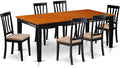East West Furniture QUAN7-BCH-C 7 Piece Dining Room Furniture Set Consist of a by EastWestFurniture