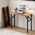 Frylr Small Folding Computer Desk – Portable 35.8 Inch Foldable Laptop Table by Frylr