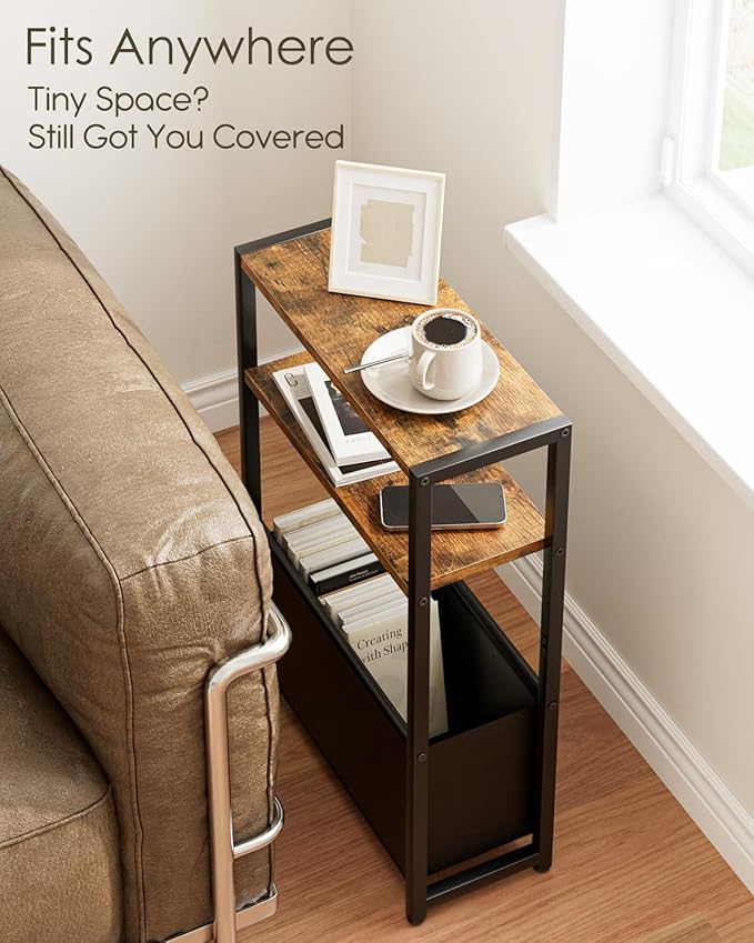 Narrow Side Table End Table, 3-Tier Side Table - Image 3