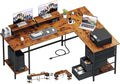 66" L Shaped Computer Desk by Korfile
