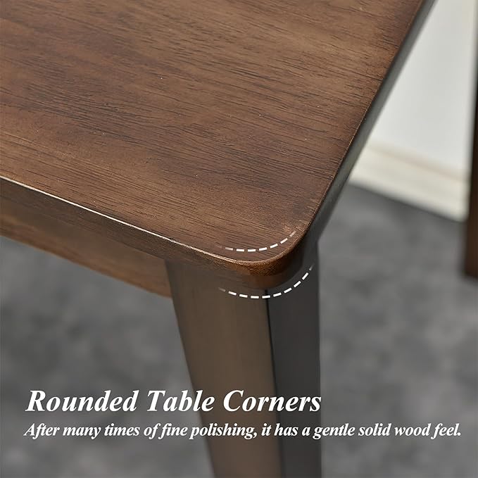 Solid Wood Computer Desk with Drawers, Modern Writing Desk - Image 7