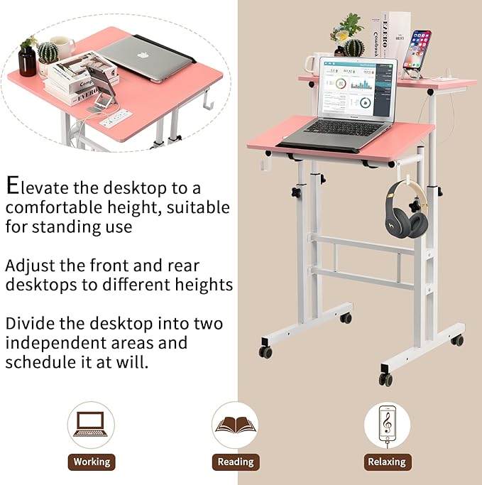 Hadulcet Mobile Standing Desk - Image 7