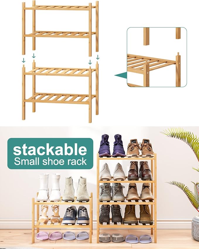 Small Shoe Rack, 2-Tier Shoe Rack - Image 5