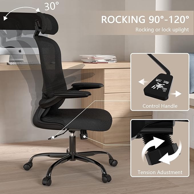 Office Chair, High Back Ergonomic Desk Chair, Breathable Mesh Desk Chair - Image 4