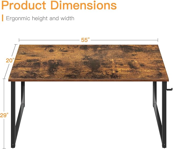 Coleshome 54 Inch Computer Desk, Modern Simple Style Desk - Image 3
