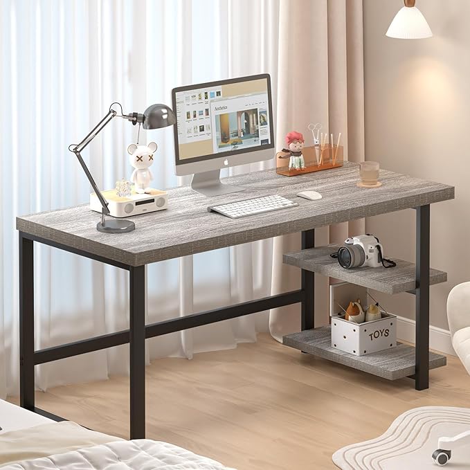 FOLUBAN Computer Desk, Modern Home Office Desk - Image 5