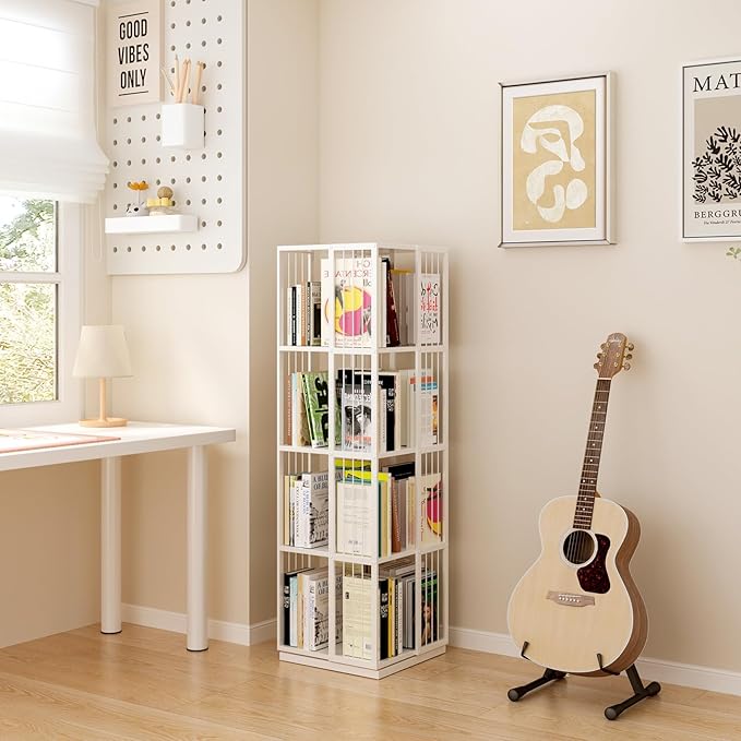 Square Rotating Bookshelf Tower - Image 7