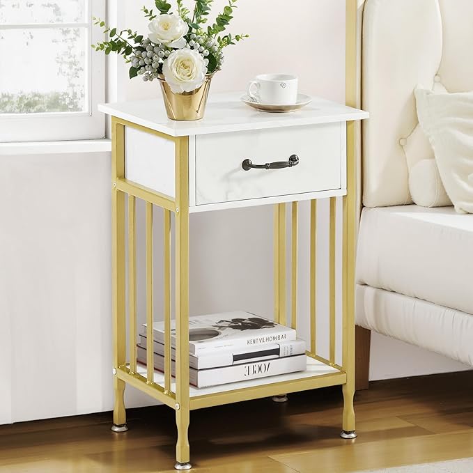 VECELO Nightstands, Industrial Side Table/End Tables - Image 8