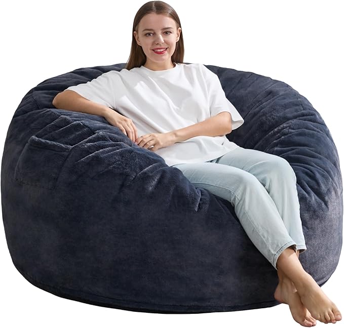 Hobestluk 4ft Bean Bag Chairs for Adults Large Beanbag Chair - Image 8