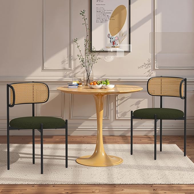 Mid Century Modern Dining Chairs Set of 2 by Unknown
